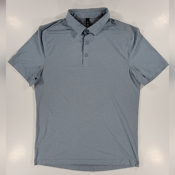 lululemon athletica Other - Lululemon Shirt Men's Medium Blue Evolution Polo Active Stretch Short Sleeve